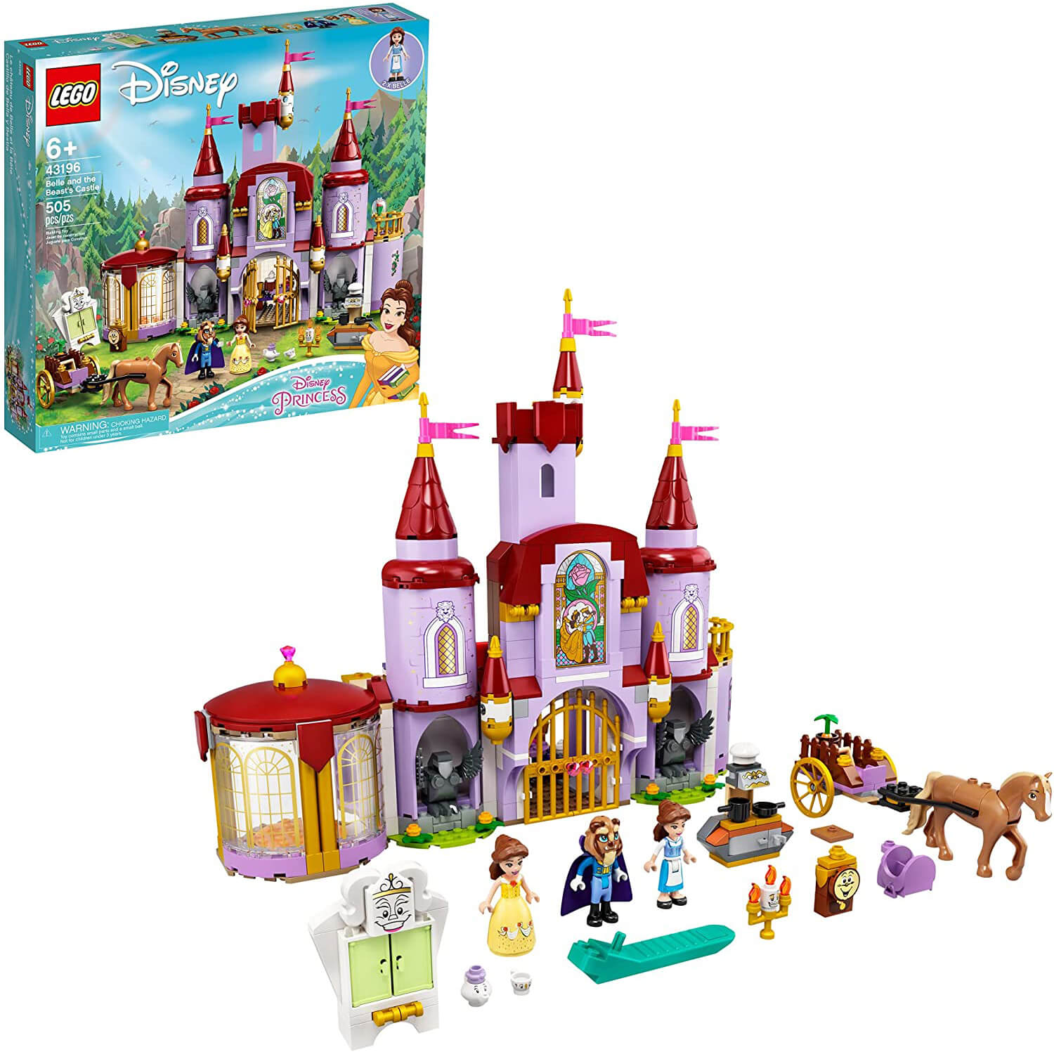 LEGO Disney Princess Belle and the Beast's Castle 505 Piece Building Set (43196)