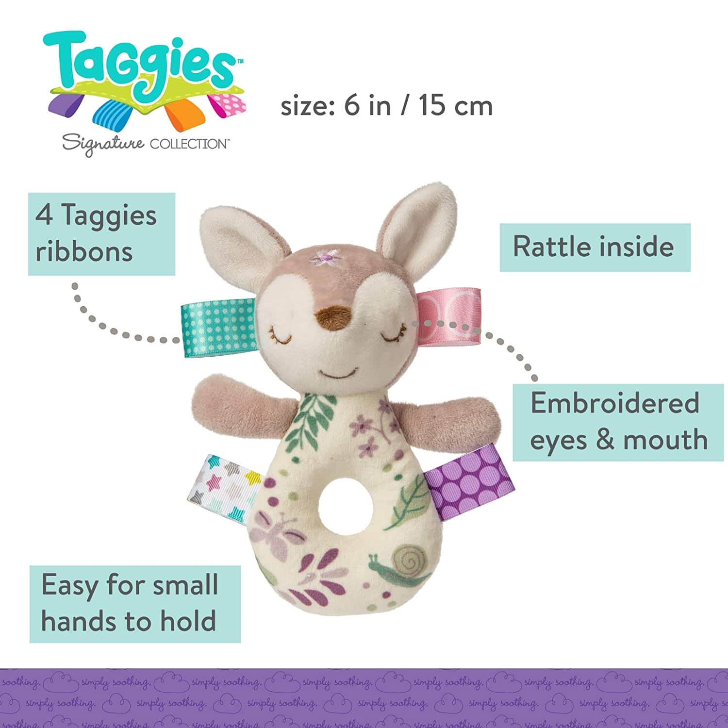 Mary Meyer Taggies Flora Fawn Rattle
