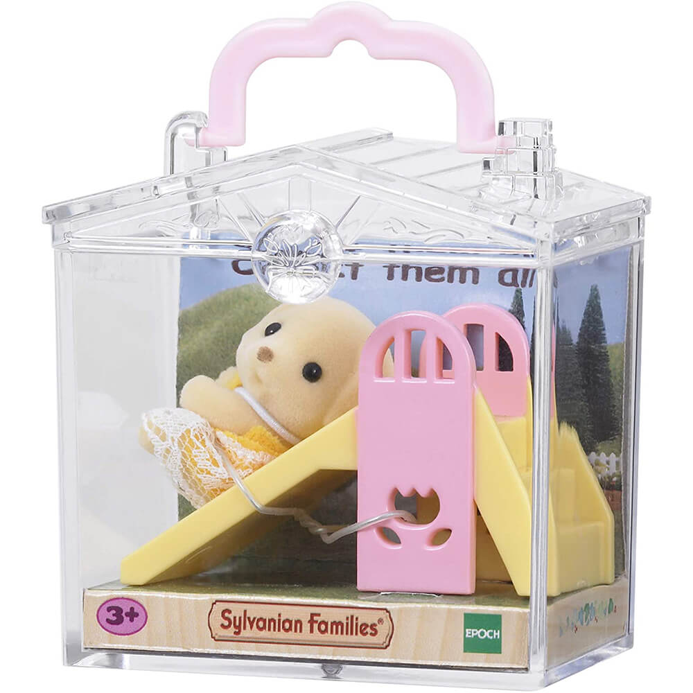 Calico Critters Yellow Labrador with Slide Mini Carry Case
