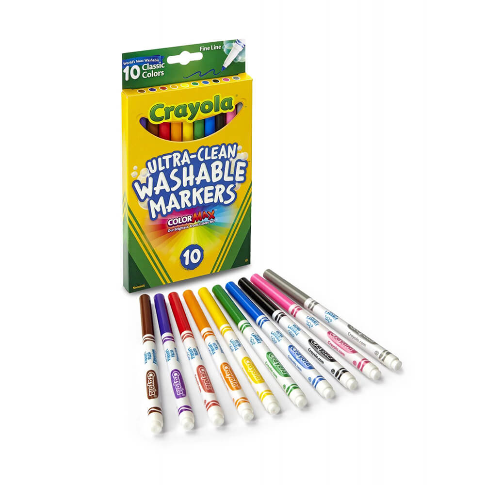 Crayola 10ct 2oz Washable Kids Paint Classic Colors