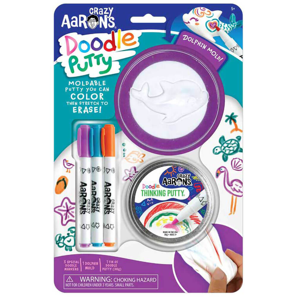 Crazy Aaron's Doodle Putty Doodle Putty with Dolphin Mold with 2.75" Tin