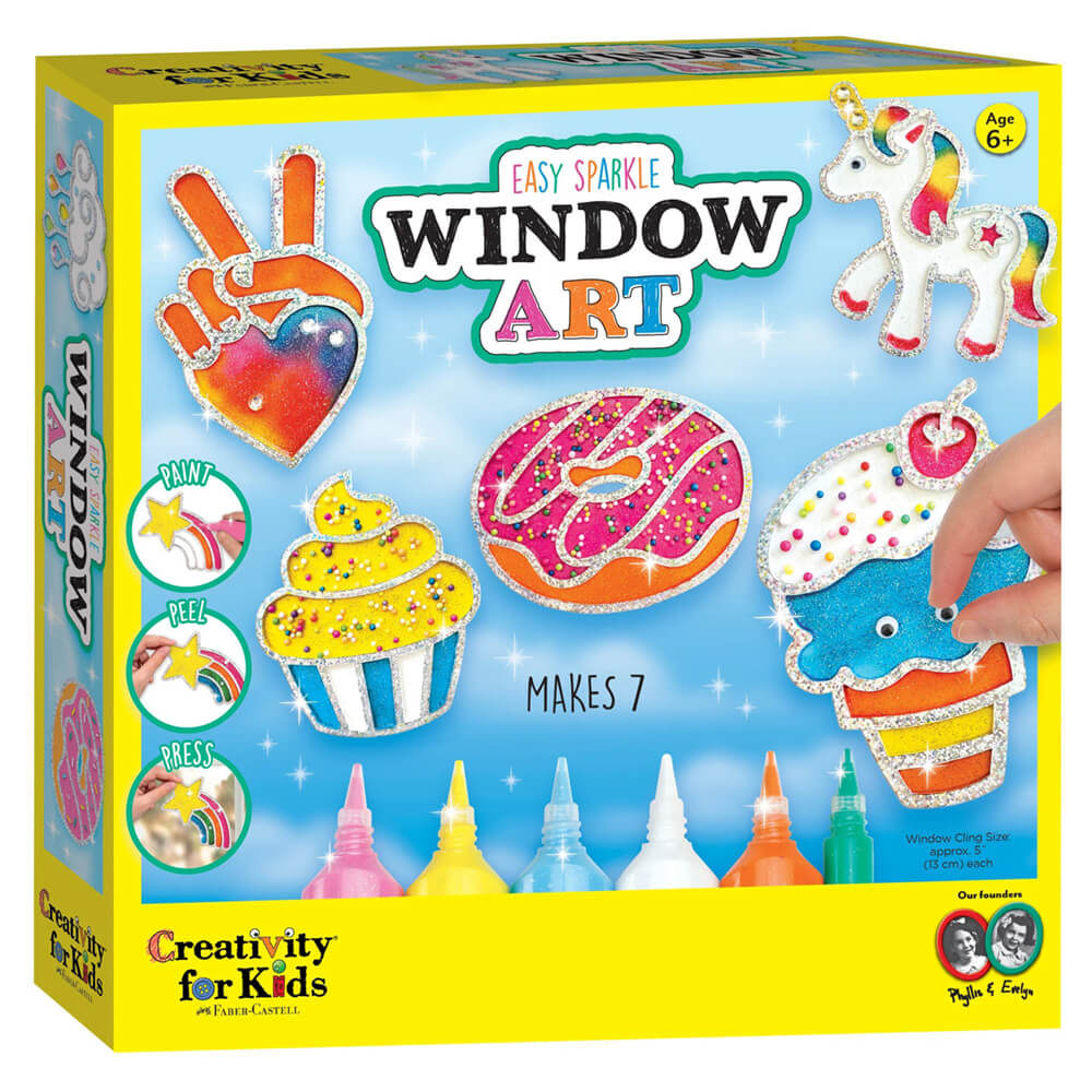 Creativity for Kids Rainbow Sprinkles Easy Sparkle Window Art Craft Kit