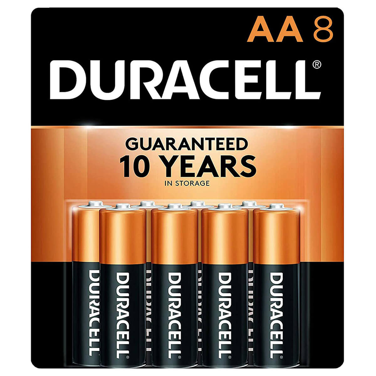 Duracell Coppertop AA Alkaline Batteries 8-Pack