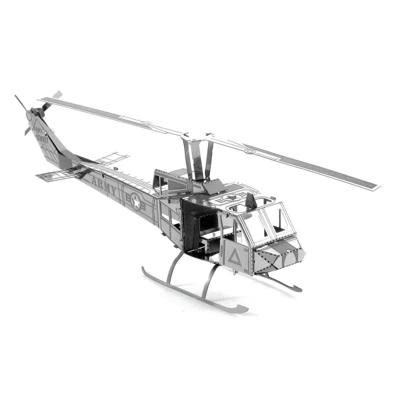 Side view of the helicopter.