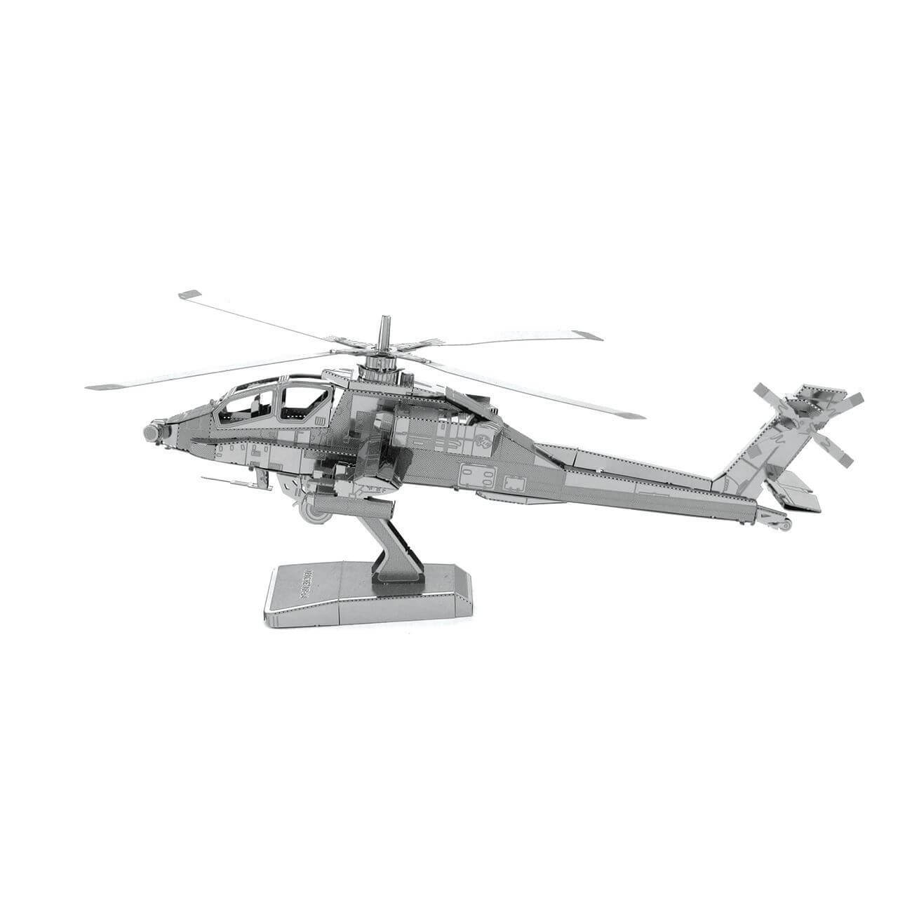 Metal Earth AH-64 Apache Helicopter Metal Model Kit - 2 Sheets