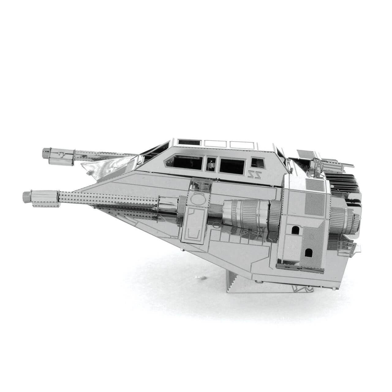 Side view of the Metal Earth Star Wars Snowspeeder Metal Model Kit - 2 Sheets.