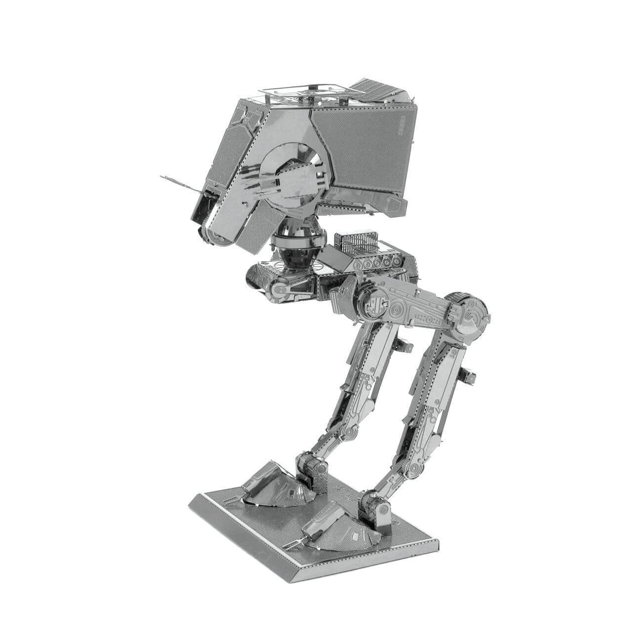 Side view of the Metal Earth Star Wars AT-ST Metal Model Kit - 2 Sheets.