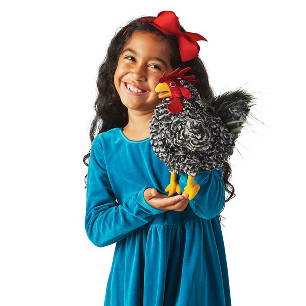 Folkmanis Barred Rock Rooster Hand Puppet