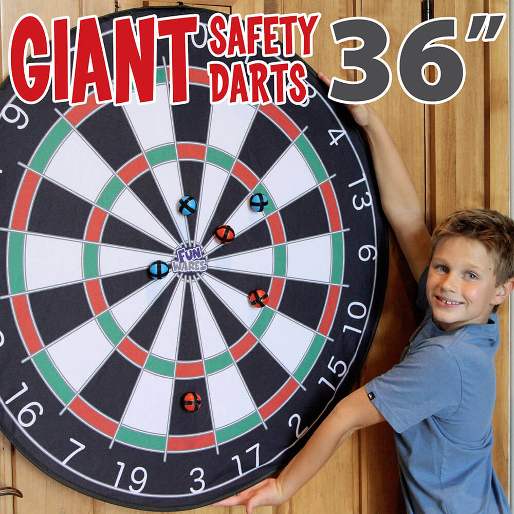 Funwares Giant Safety Darts with 36" Dartboard