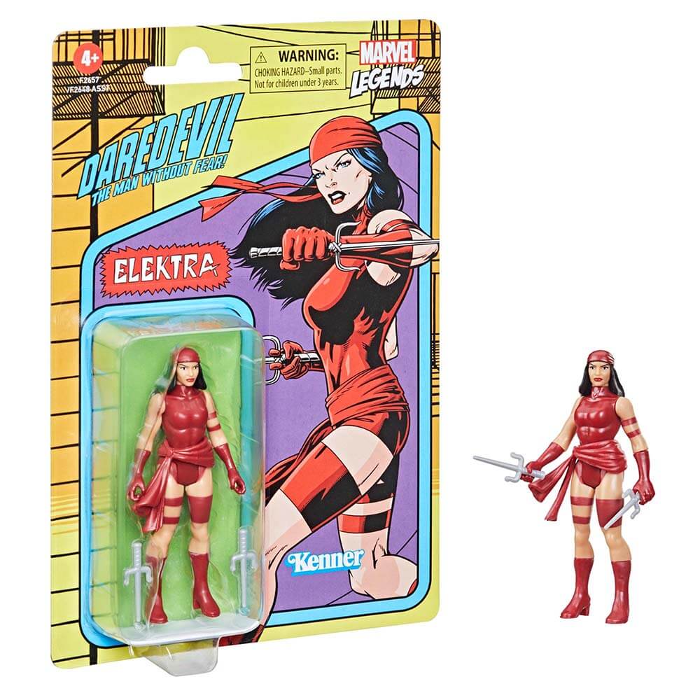 Hasbro Marvel Legend Retro 375 Collection Elektra Action Figure Toy