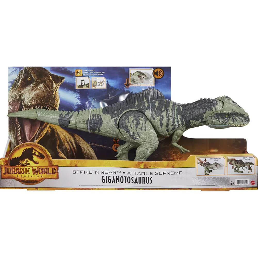 Jurassic World Dominion Strike 'n Roar Giganotosaurus Dinosaur Figure