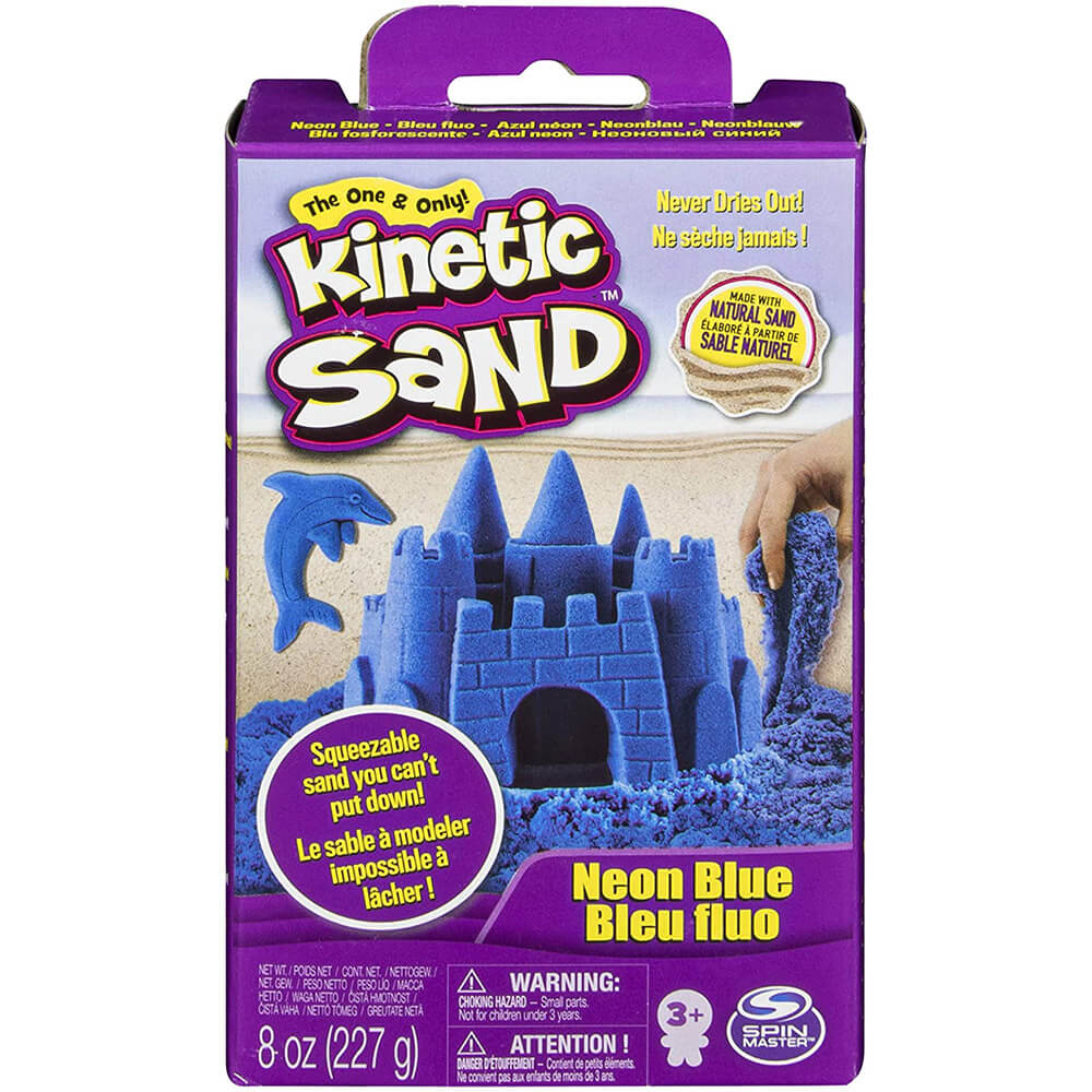 Kinetic Sand Neon Blue 8oz Box