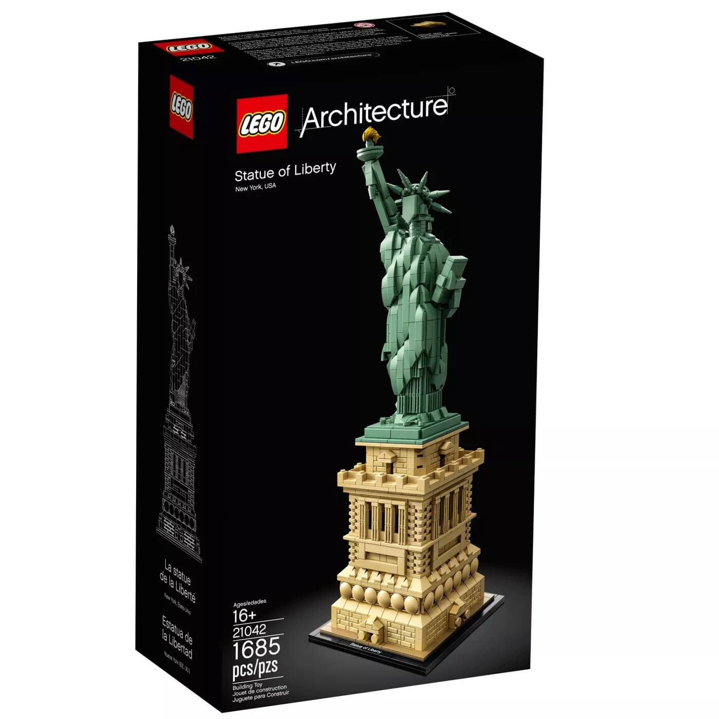 LEGO Architecture Statue of Liberty 1685 Piece Building Set (21042)