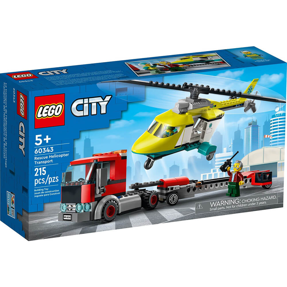 LEGO City Vehicles Helicopter Transport 215 Pc Set
