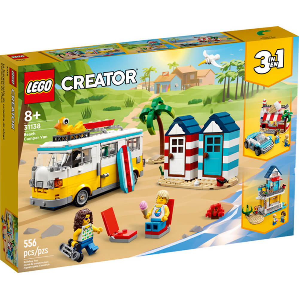 LEGO® Beach Camper 556 Piece Building Kit (31138)