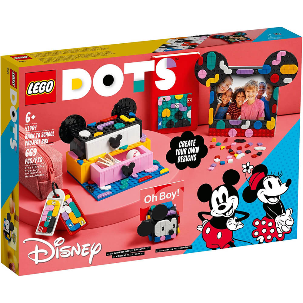 Reception Opmuntring Specialisere LEGO® DOTS Disney Mickey Mouse & Minnie Mouse Back-to-School Project Box  41964