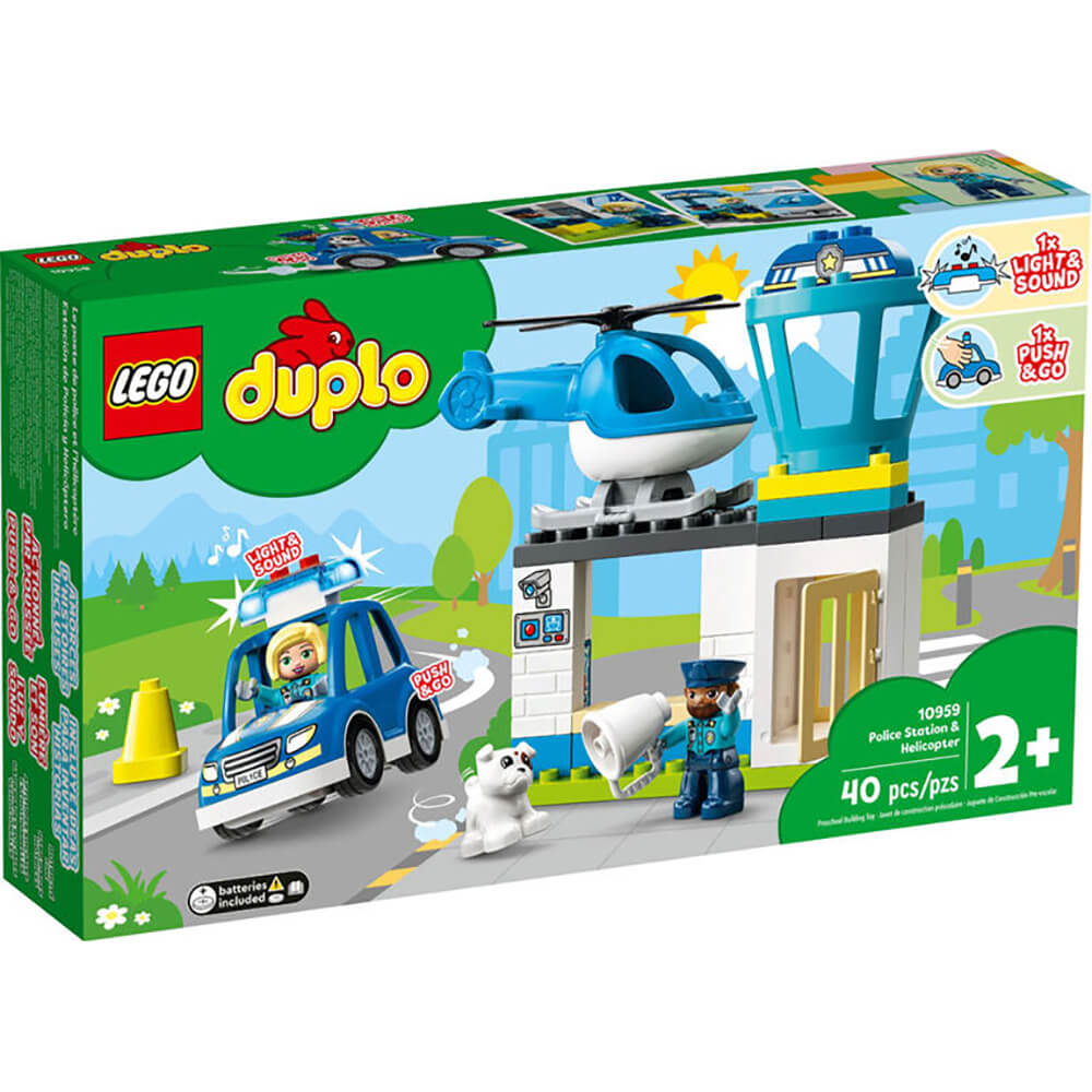 LEGO DUPLO Town Police Station & Helicopter 40 Piece Building Set (10959)