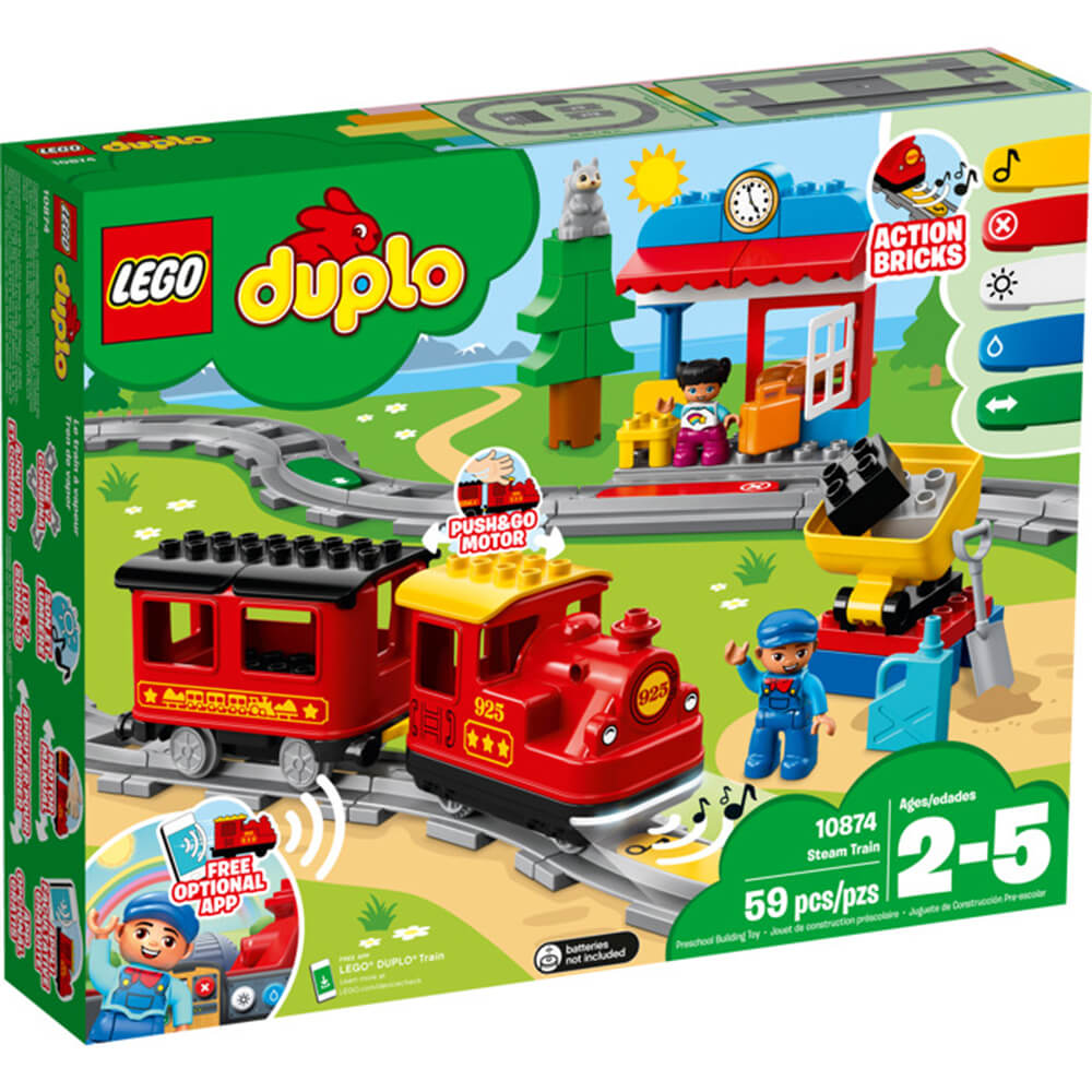 LEGO® DUPLO Town Steam Train 59 Piece Building Set (10874)