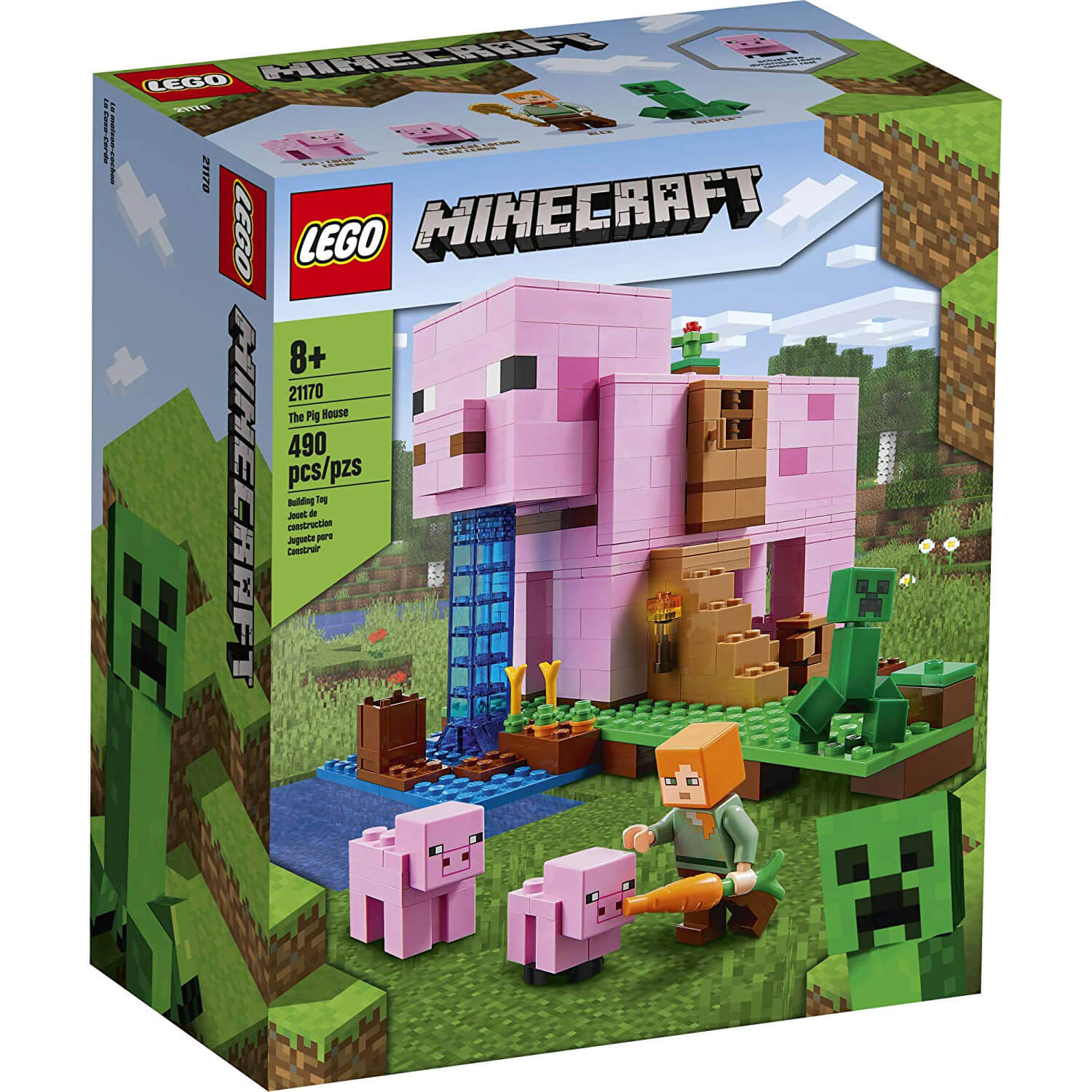 LEGO Minecraft The Pig House 490 Piece Building Set (21170)
