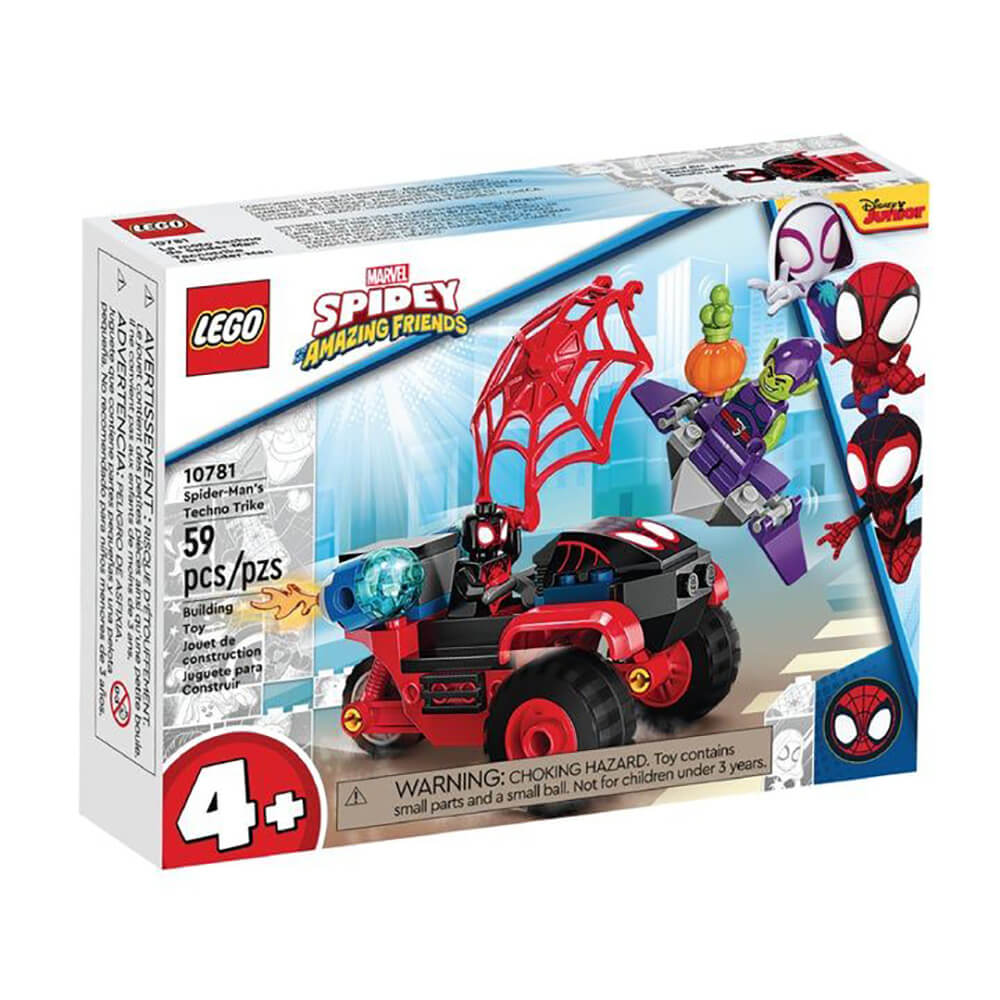 LEGO Spidey Amazing Friends Miles Morales Spider-Man’s Techno Trike 59 Piece Building Set (10781)