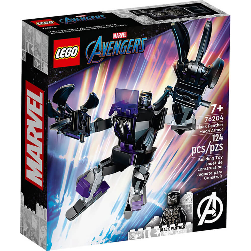 LEGO Super Heroes Marvel Black Panther Mech Armor 124 Piece Building Set (76204)
