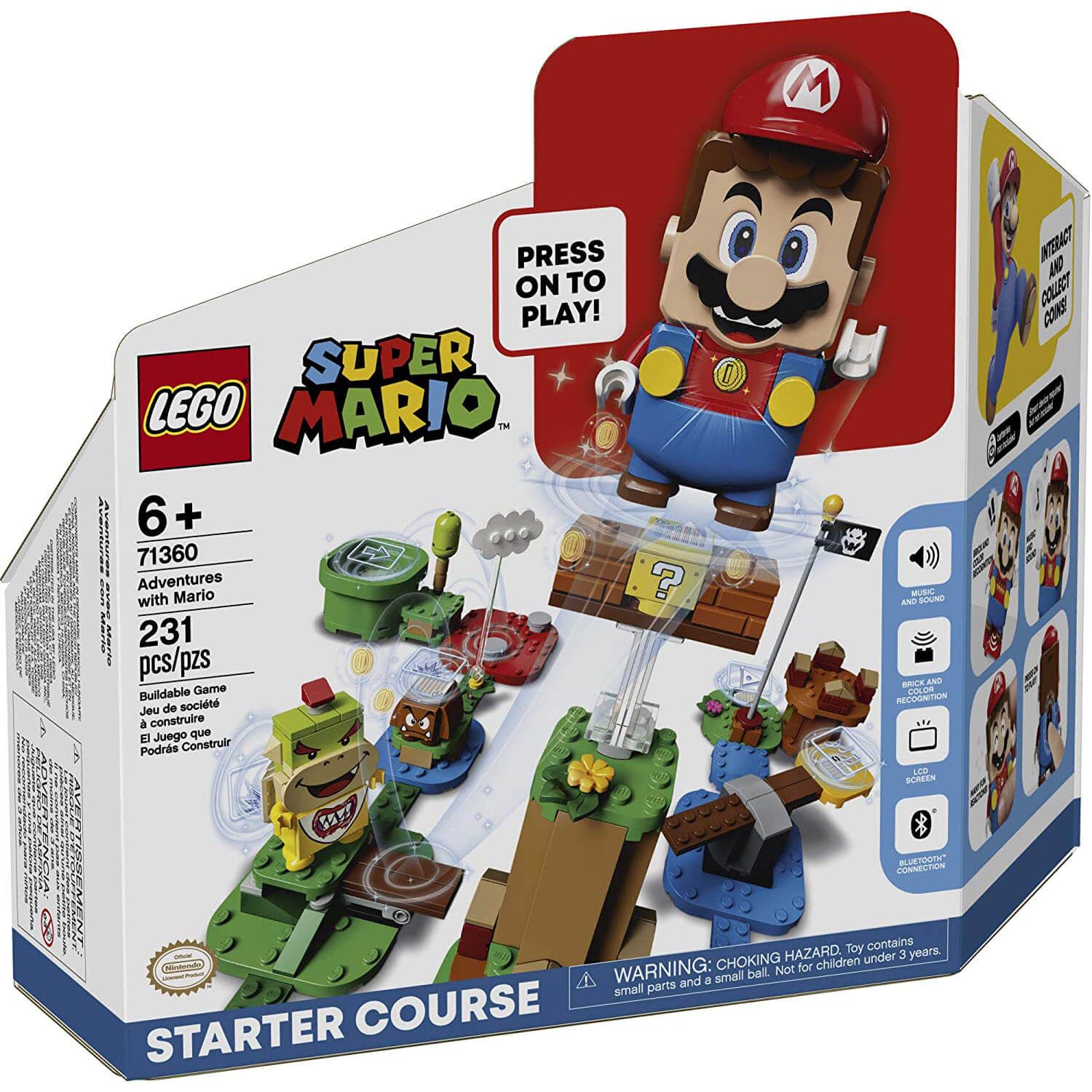 LEGO Super Mario Adventures with Mario Starter Course 231 Piece Building Set (71360) Package