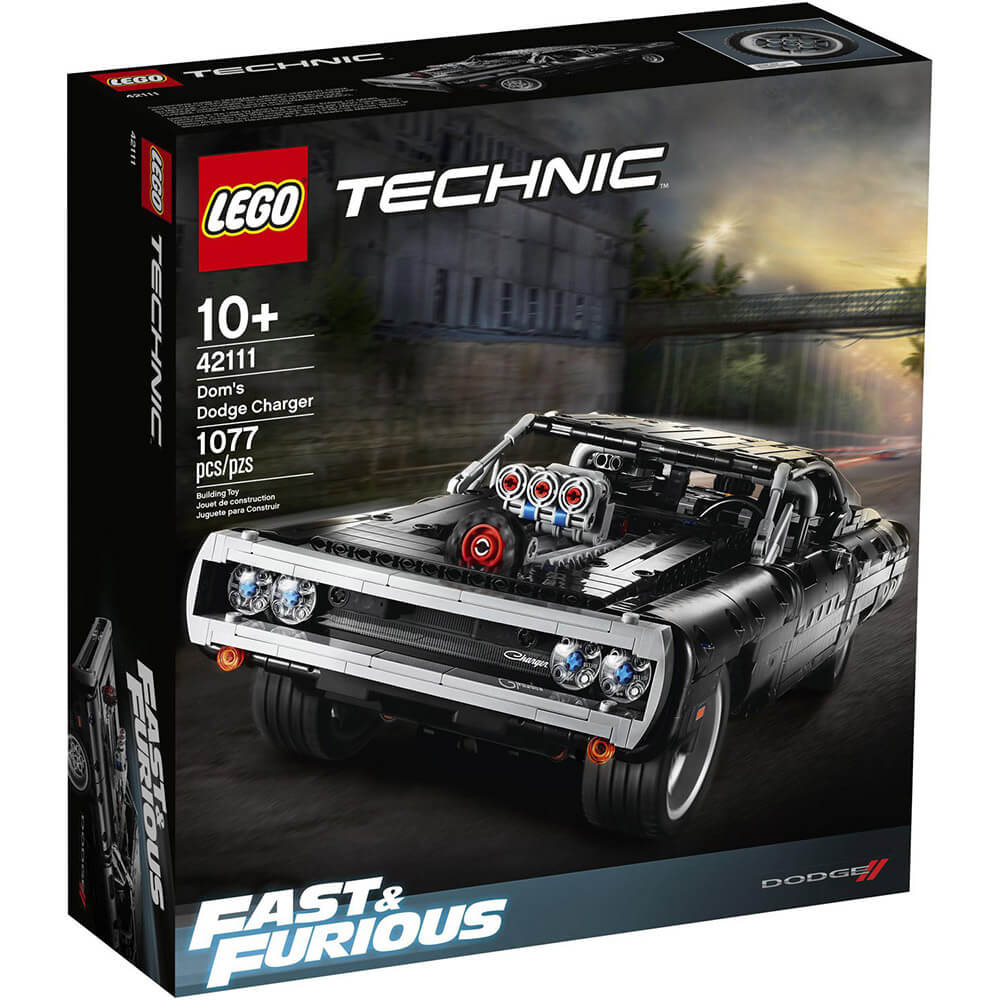 Super Motor and Remote Control and Light Upgrade Kit for Lego Technic Fast  & Furious Dom's Dodge Charger 42111 Model, Compatible with Lego 42111(Model