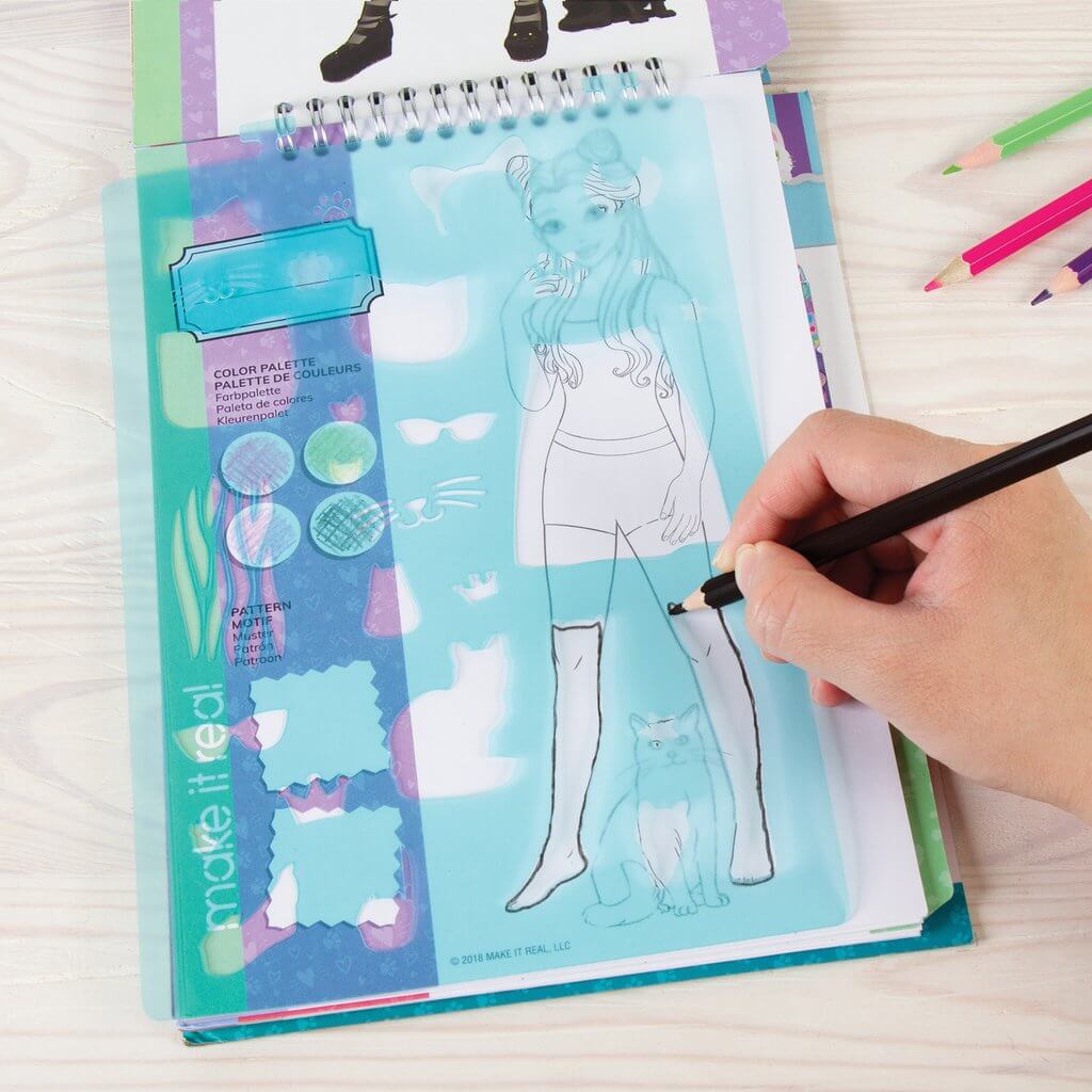 Make It Real Fashion Design Sketchbook: Pretty Kitty