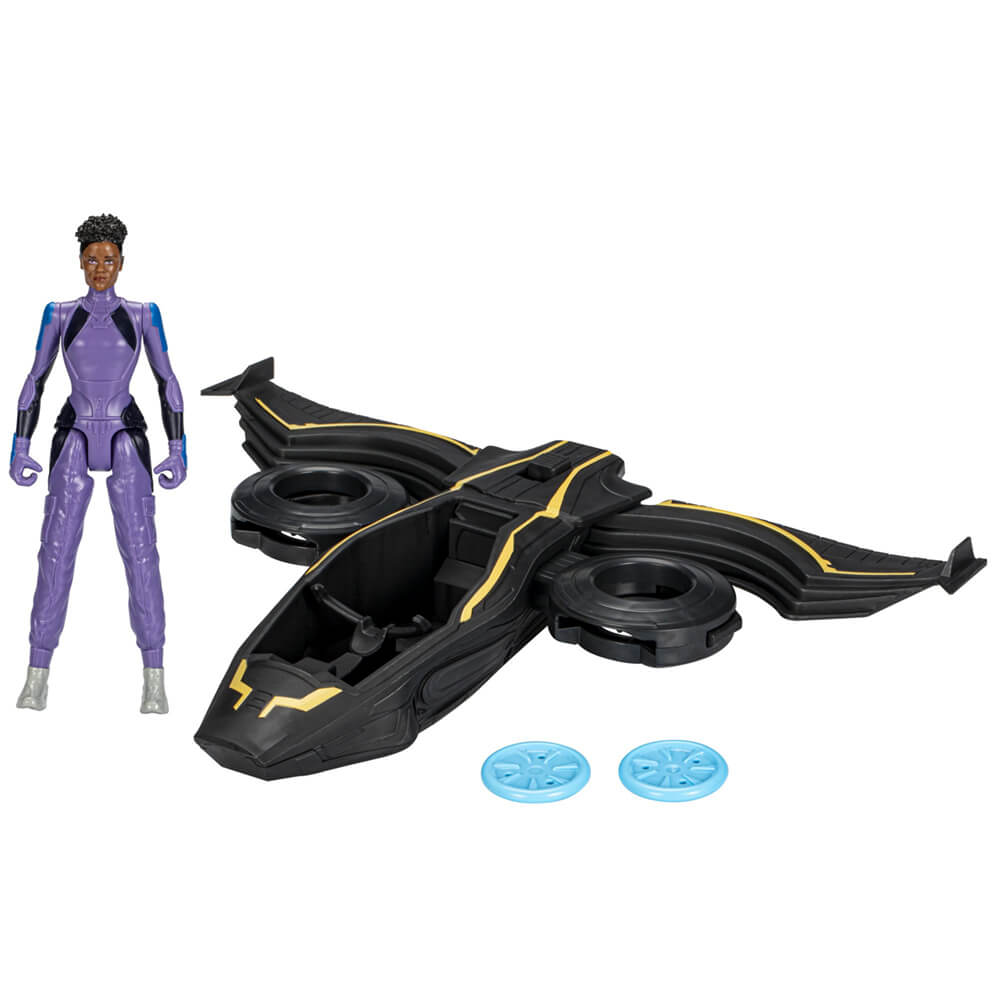 Marvel Black Panther Wakanda Forever Vibranium Blast Sunbird Vehicle and 6" Shuri Action Figure