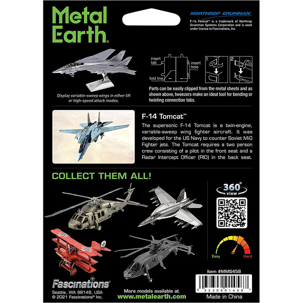 Metal Earth F-14A Tomcat 3 Sheet Metal Model Kit