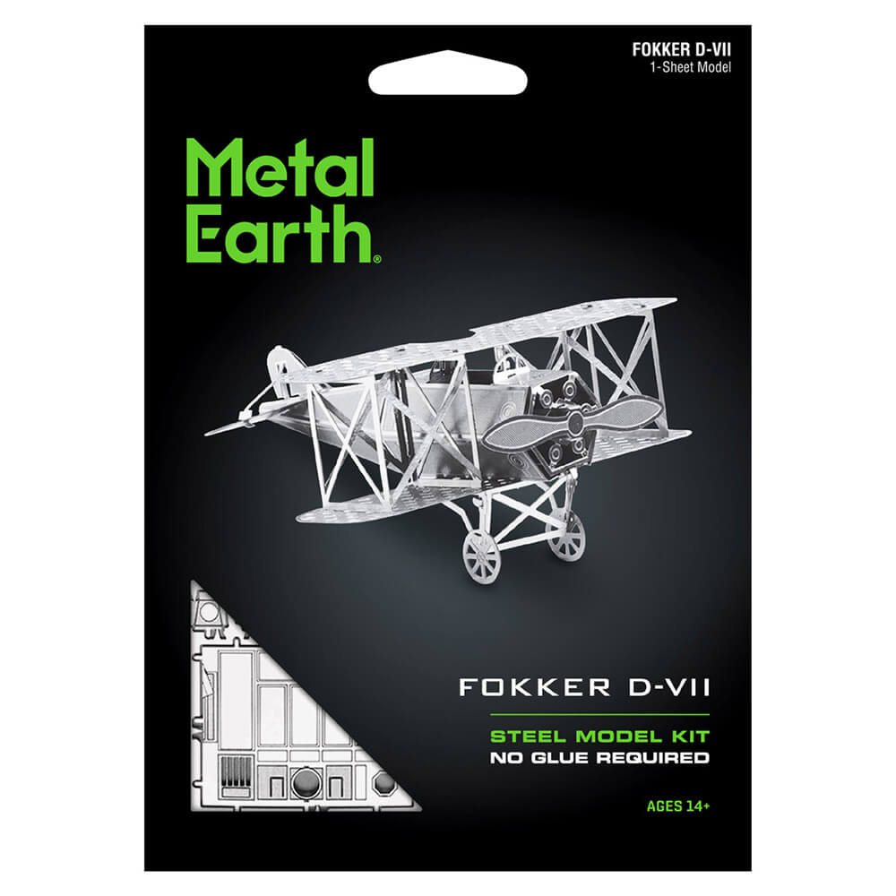 Metal Earth Fokker D-VII Plane 1 Sheet Metal Model Kit