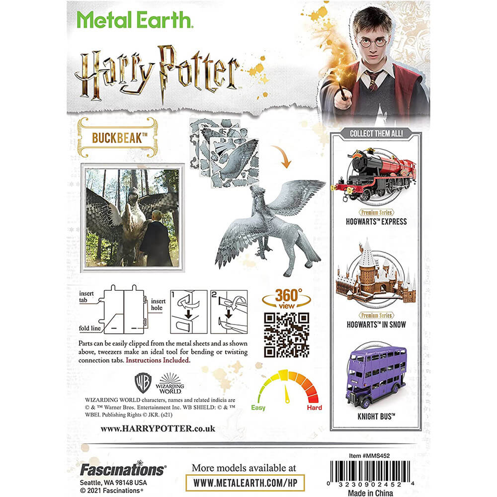 Metal Earth Harry Potter Buckbeak 3 Sheet Metal Model Kit