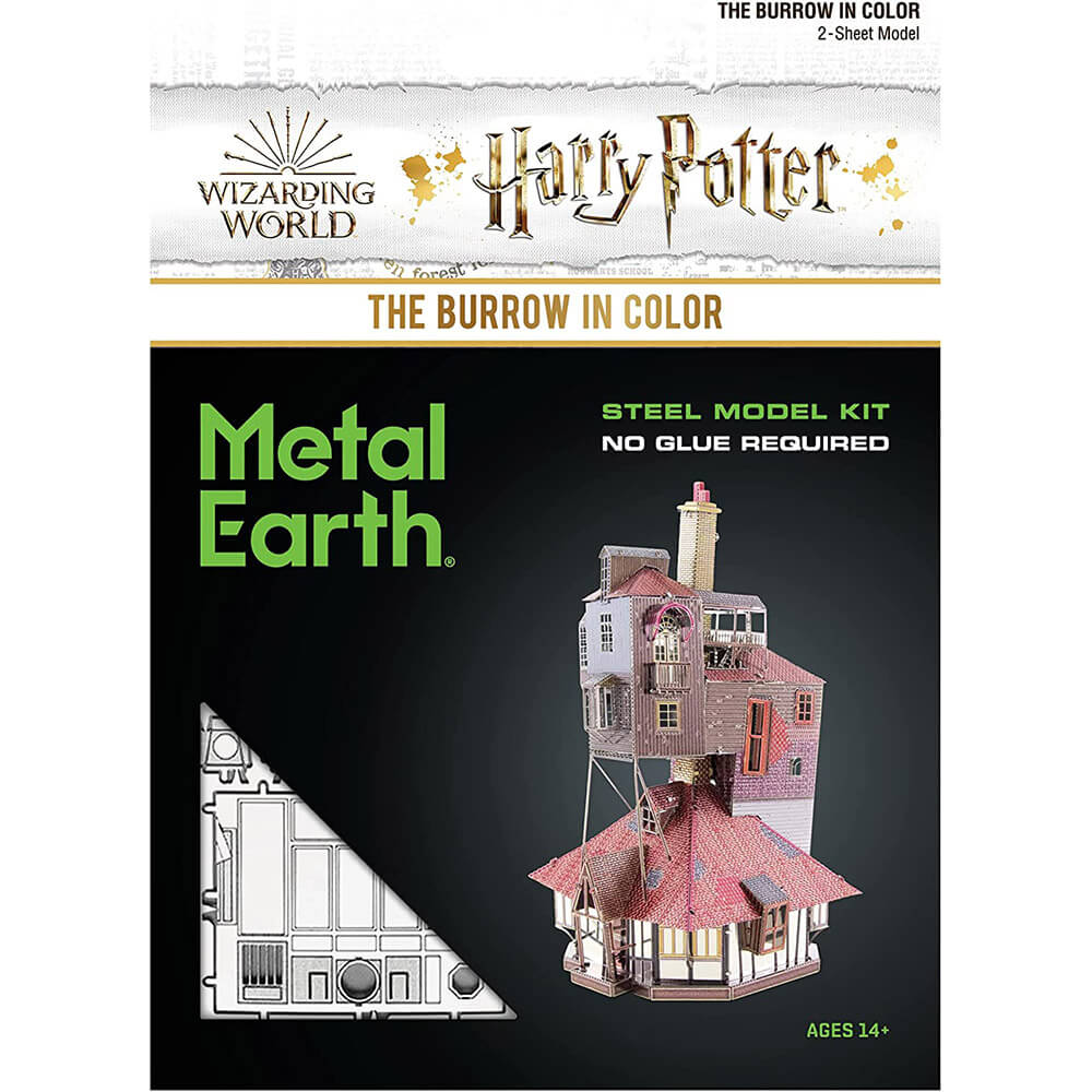 Metal Earth Harry Potter The Burrow Color 2 Sheet Metal Model Kit