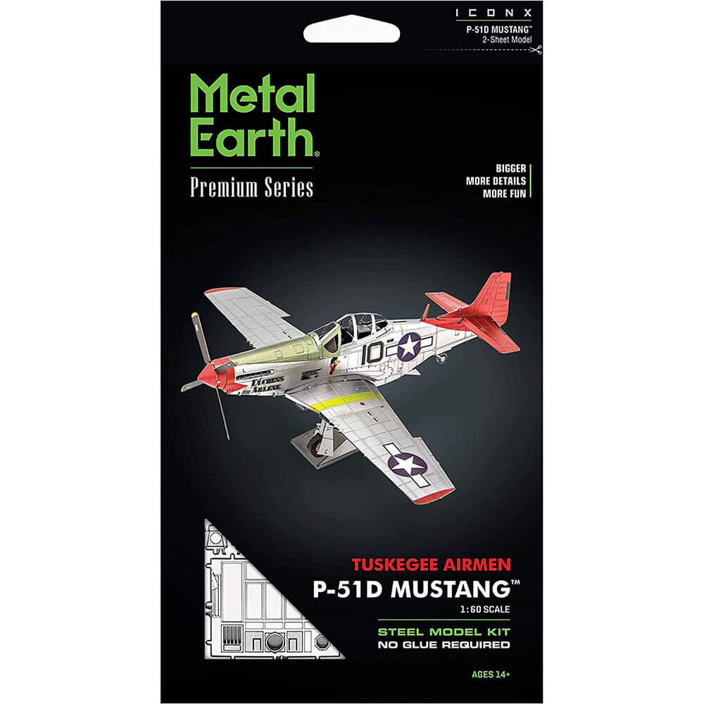 Metal Earth Iconx Tuskegee Airmen P51D 'Redtail' 2 Sheet Metal Model Kit