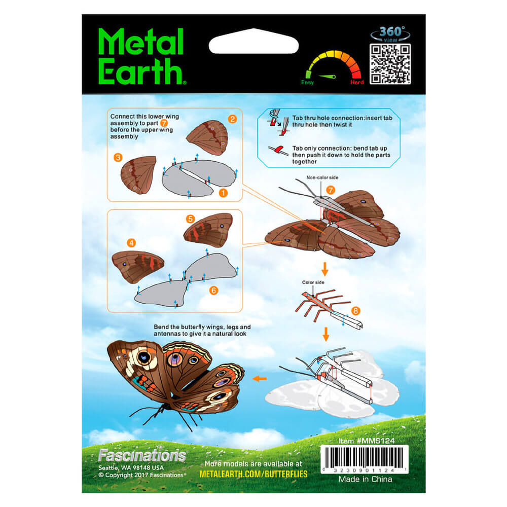 Metal Earth Monarch-Butterfly 1 Sheet Metal Model Kit