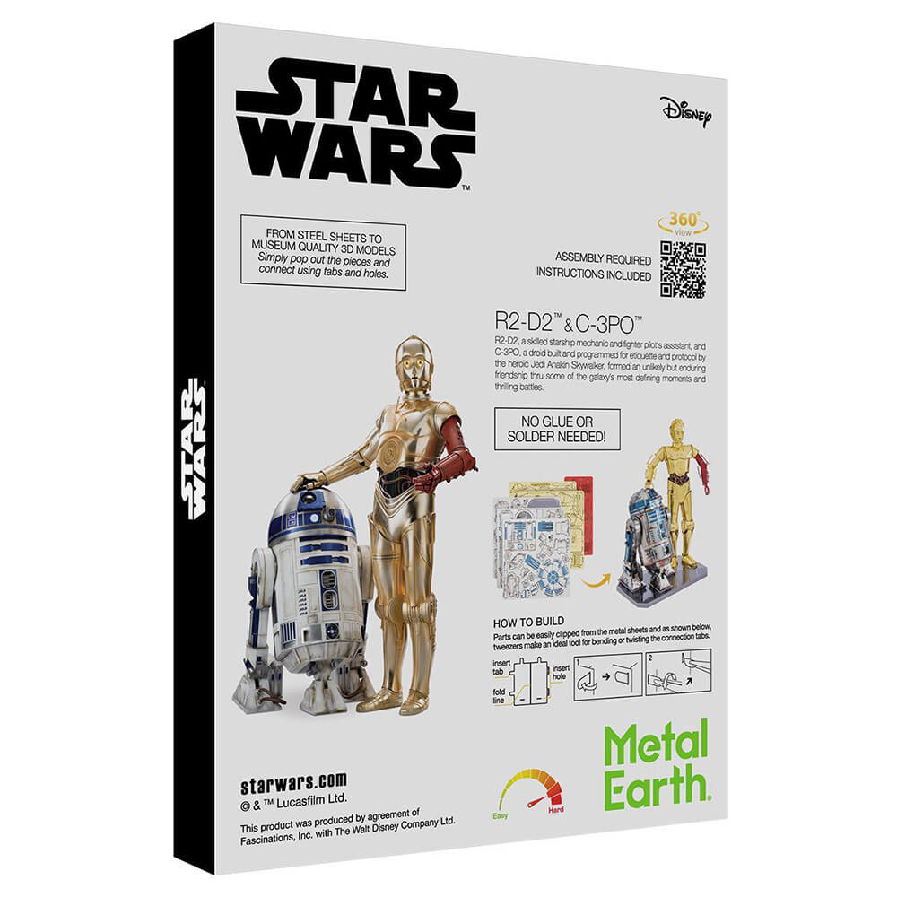 Metal Earth Star Wars Color R2-D2 & C-3PO Box Gift Set