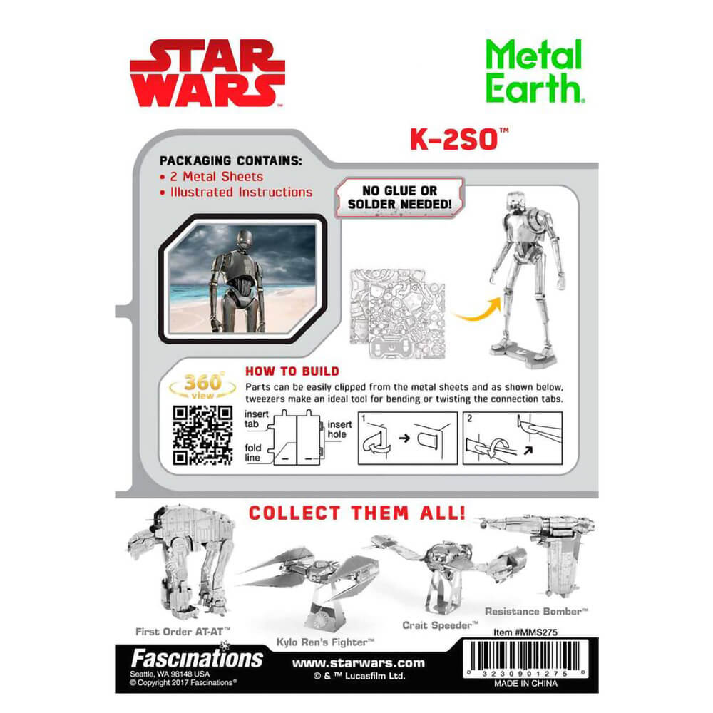 Metal Earth Star Wars Rogue One K-2SO 2 Sheet Metal Model Kit