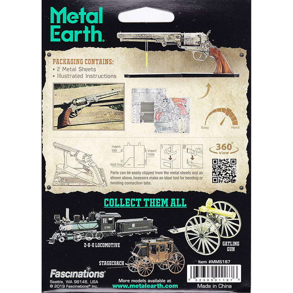Metal Earth Wild West Revolver 2 Sheet Metal Model Kit