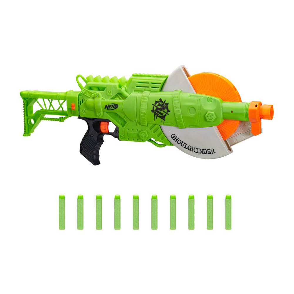 NERF Zombie Strike Ghoulgrinder 10-Dart Rotating Blaster – Maziply