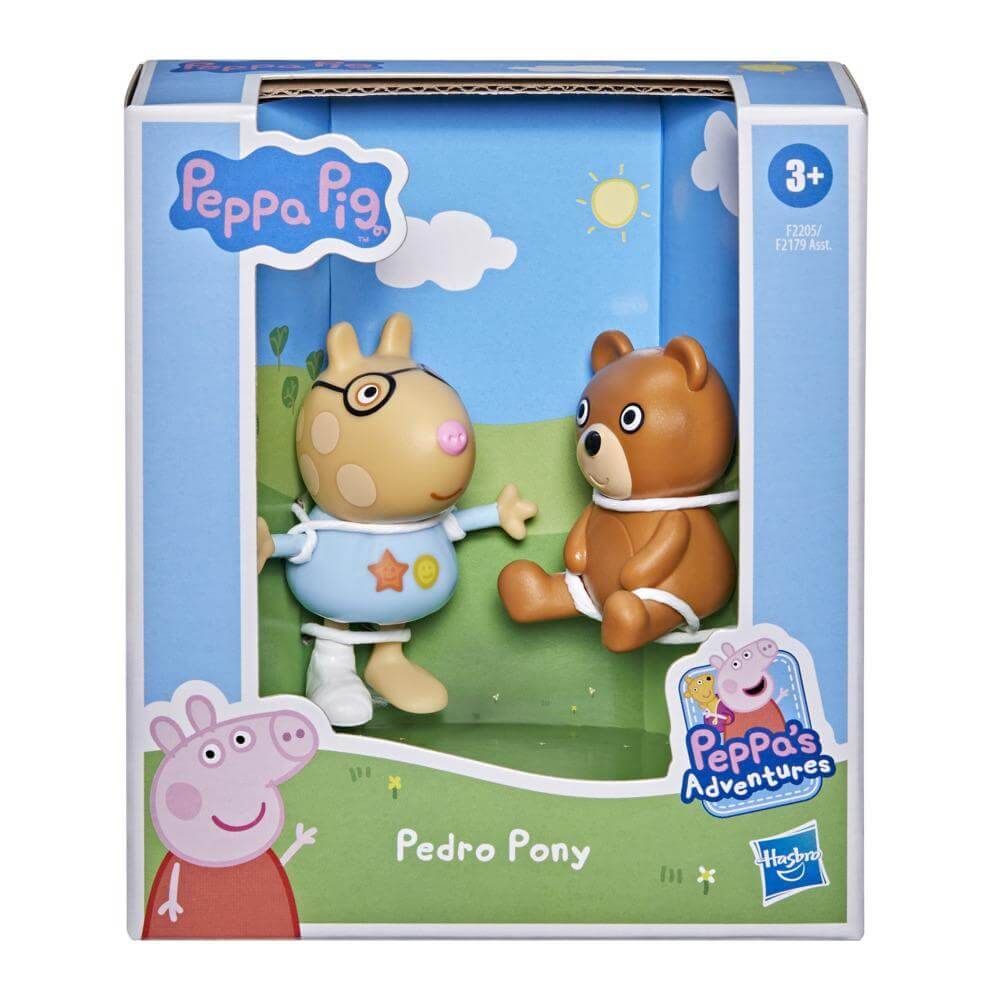 Peppa Pig's Fun Friends Adventures, Pedro Pony Figure with Teddy Bear