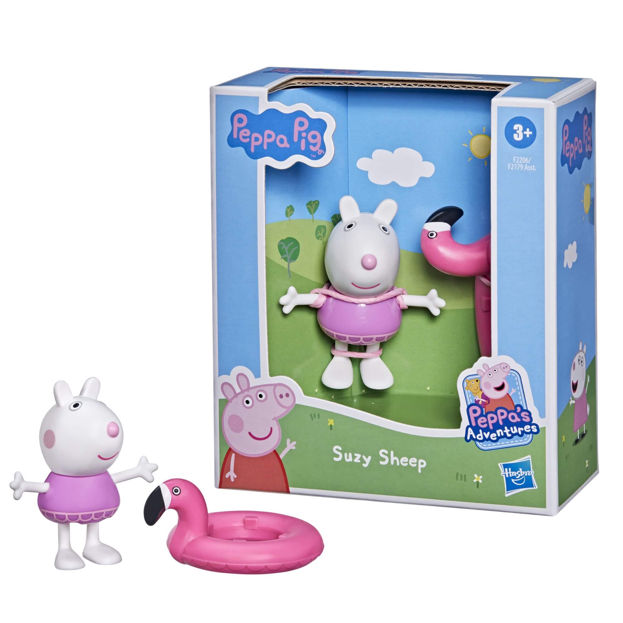 Peppa Pig's Fun Friends Adventures, Suzy Sheep Figure with Flamingo Floaty