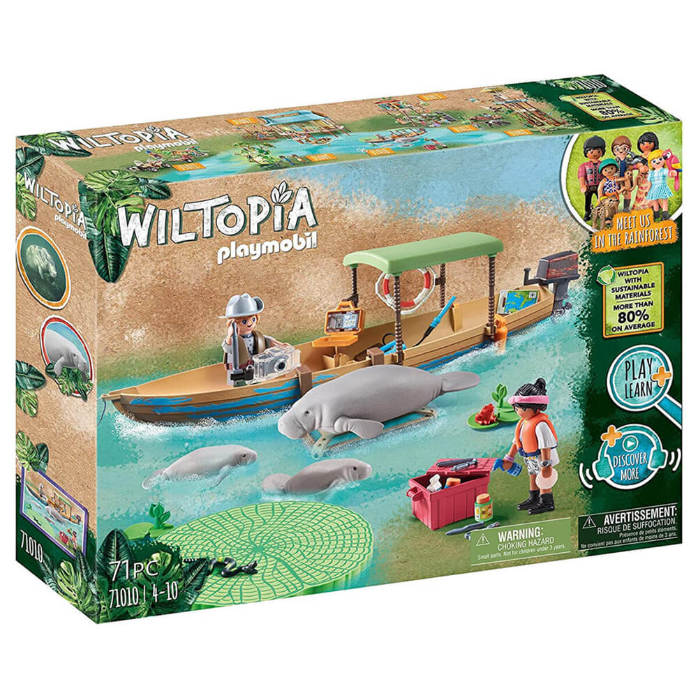 Brobrygge blomst ved godt Playmobil Wiltopia Boat Trip to the Manatees Playset (71010)