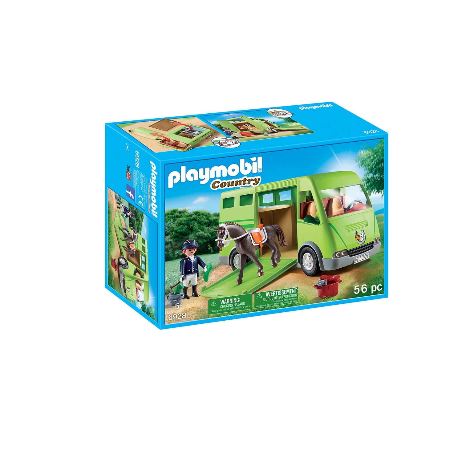 PLAYMOBIL 6928 - Country - Cavalier avec Van et Cheval - Cdiscount