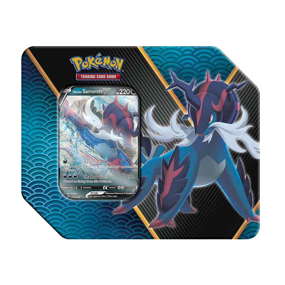 pokemon card samurott Pokemon TCG Divergent Powers Tin Hisuian Samurott V – Maziply Toys
