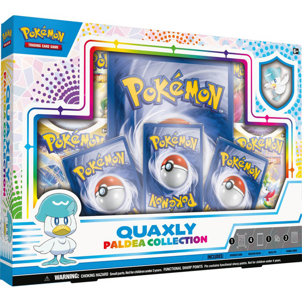 Pokemon TCG Quaxly Paldea Collection Set Maziply Toys Pokemon TCG Quaxly Paldea Collection Set Maziply Toys
