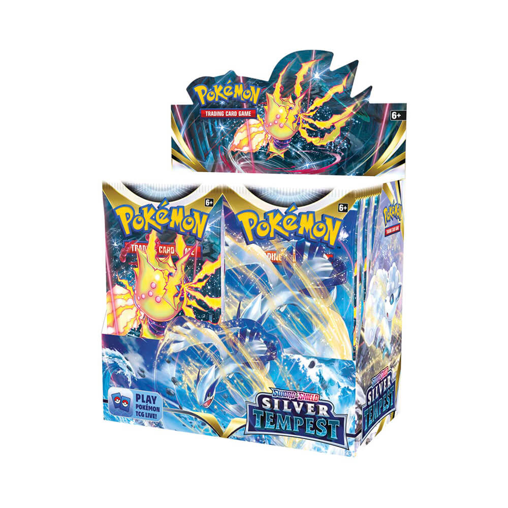 Pokemon TCG Sword & Shield Silver Tempest Booster Box (36 Packs) Maziply Toys Pokemon TCG Sword & Shield Silver Tempest Booster Box (36 Packs) Maziply Toys