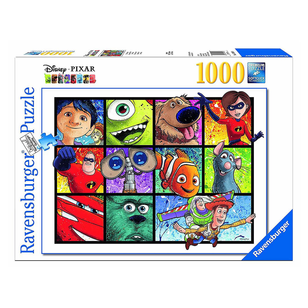 Ravensburger Disney-Pixar Splatter Art 1000 Piece Jigsaw Puzzle