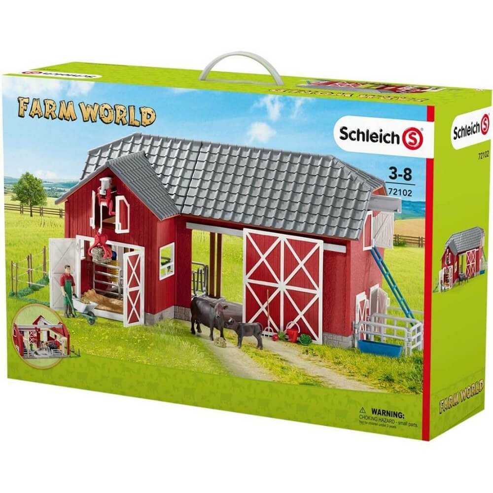 Schleich Farm World Large Farm with Black Angus Playset