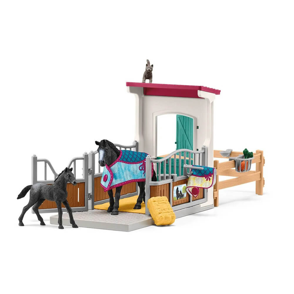Schleich Horse Club Horse Box With Mare And Foal (42611)