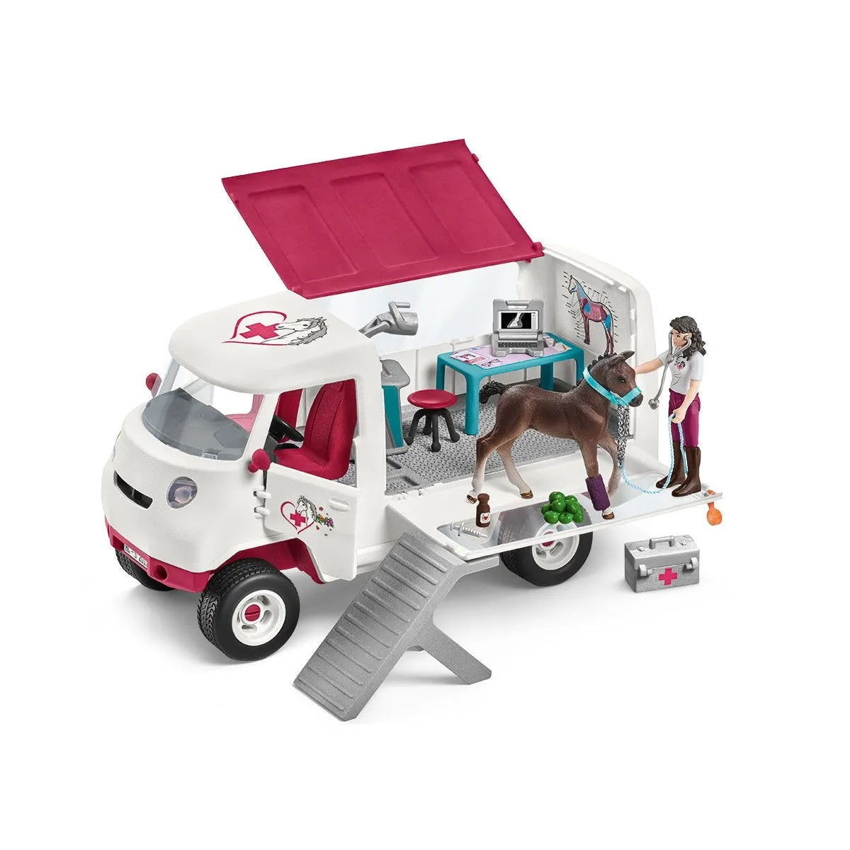 Schleich Horse Club Mobile Vet with Hanoverian Foal (42439)